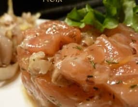Tartare de Saumon et sa Sauce à l'Orange
