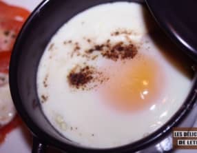 Oeuf cocotte forestier au maroilles