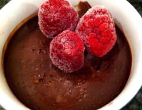 Crème au chocolat et ses framboises