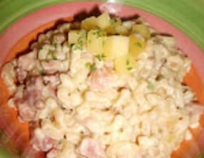 Risotto de coquillettes aux lardons