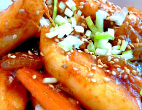 Topokki ou Quenelles de Riz Coréennes