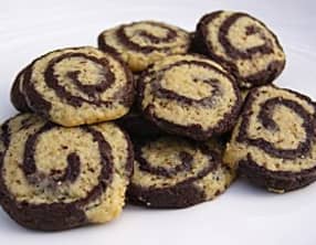 Sablés spirales au chocolat
