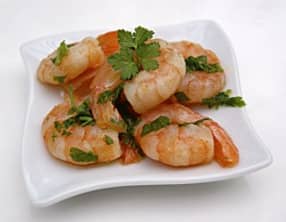 Crevettes marinées à l'huile d'olive et au citron