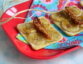 Mignardises à la banane, aux figues et au miel