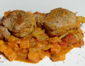 Filet mignon de porc aux patate douce et fenouil