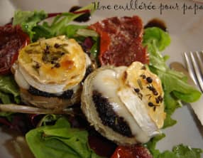 Fonds d'artichauts au fromage de chèvre et tapenade