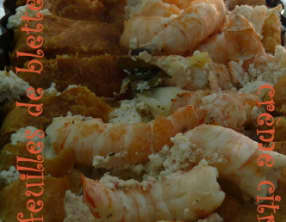 Tartes aux feuilles de blettes, langoustines et ricotta