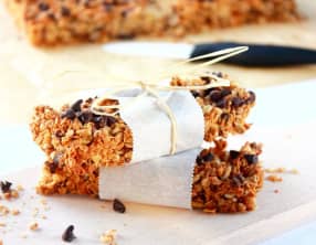 Barres au muesli et pépites de chocolat