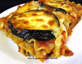 Lasagne aux aubergines grillées, sauce marinara
