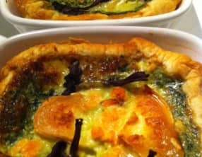 Mini Feuilletés épinard chèvre au saumon