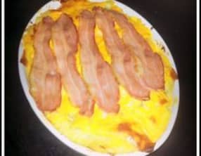 Gratin pommes de terre-cheddar-lard fumé