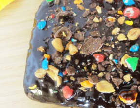 Pain d'épices et fondant m&m's