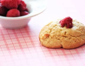 Cookies framboises et cacahuètes