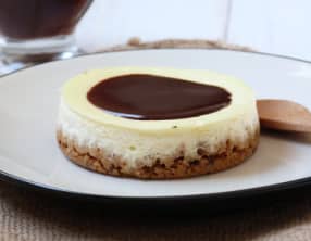 Petits cheese cake sauce caramel, chocolat