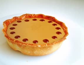 Coffee and sesame panna cotta tart