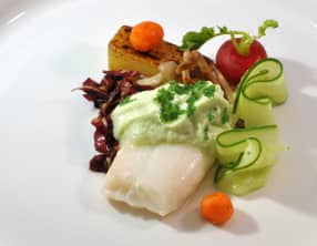 Skreï, mousse de fraîcheur verte