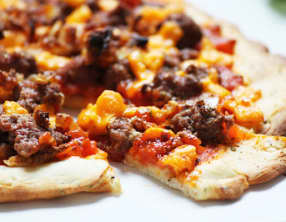 Pizza bœuf mimolette