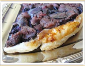 Tatin de chou rouge et gésiers confits