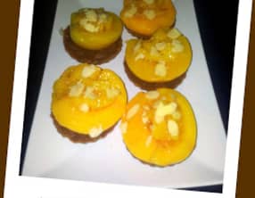 Tartelettes craquantes spéculoos-pêche