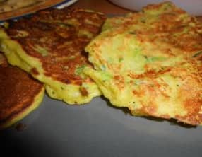 Pancakes salé courgette et champignon