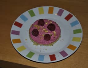 Biscuit pistaché et crème framboisée