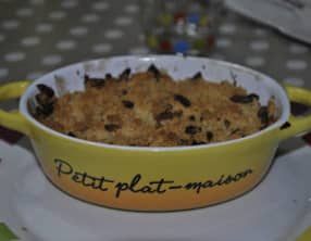 Crumble de légumes, pignons et parmesan