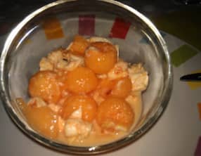 Salade de melon et mozzarella au piment d'espelette