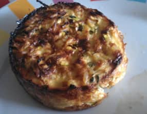 Gratin de riz aux courgettes et à la mimolette