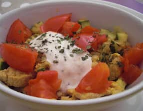 Petite cocotte de poulet mariné