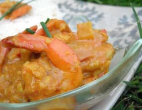 Curry de Crevettes au Gingembre