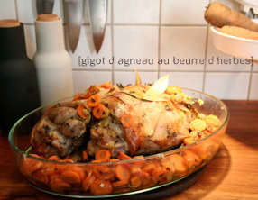 Gigot d'Agneau au Beurre d'Herbes