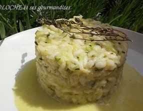Risotto aux courgettes, saint-moret et thym