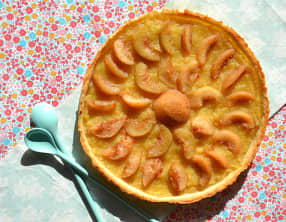 Tarte gourmande pomme-pêche