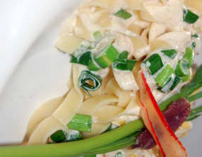 Tagliatelles à la poutargue et au citron confit