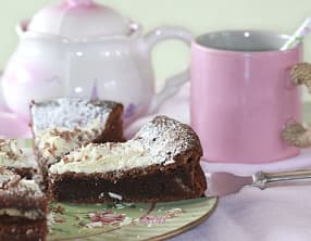 Fondant au chocolat, aux petits beurres et au vin de noix