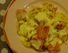 Tagliatelles saumon crème de citron