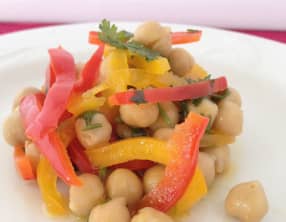 La salade de pois chiches aux poivrons