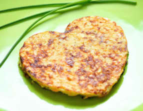 Galettes de flocons de pois chiche et carottes