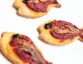 Petits poissons pizza