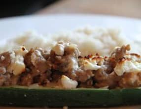 Courgettes farcies à la viande et à la Feta