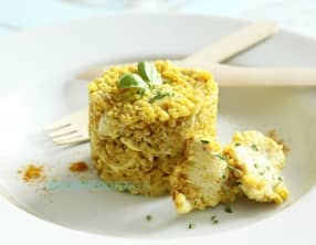 Risotto de boulghour au poulet et au curry