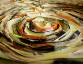 Tarte aux légumes spirale à la provençale