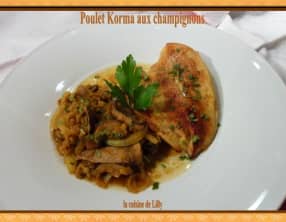 Poulet Korma aux champignons