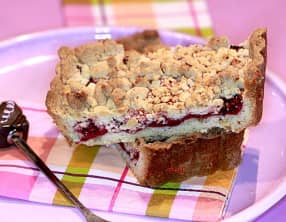Streusel noisettes et framboises