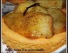 Sablés breton et sa poire vanillée