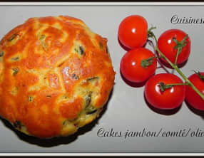Cake jambon comté olives