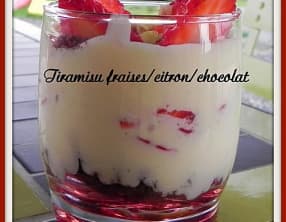 Tiramisu fraises citron chocolat
