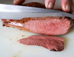 Découpe et présentation du magret