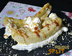 Banana split au caramel