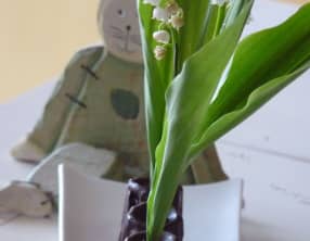 Petits pots de chocolat pour brin de muguet